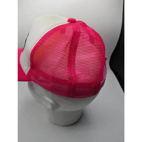 Vintage Trucker Baseball Hat Cap with Turquoise Jeep Design Pink OSFA - Picture 3 of 7